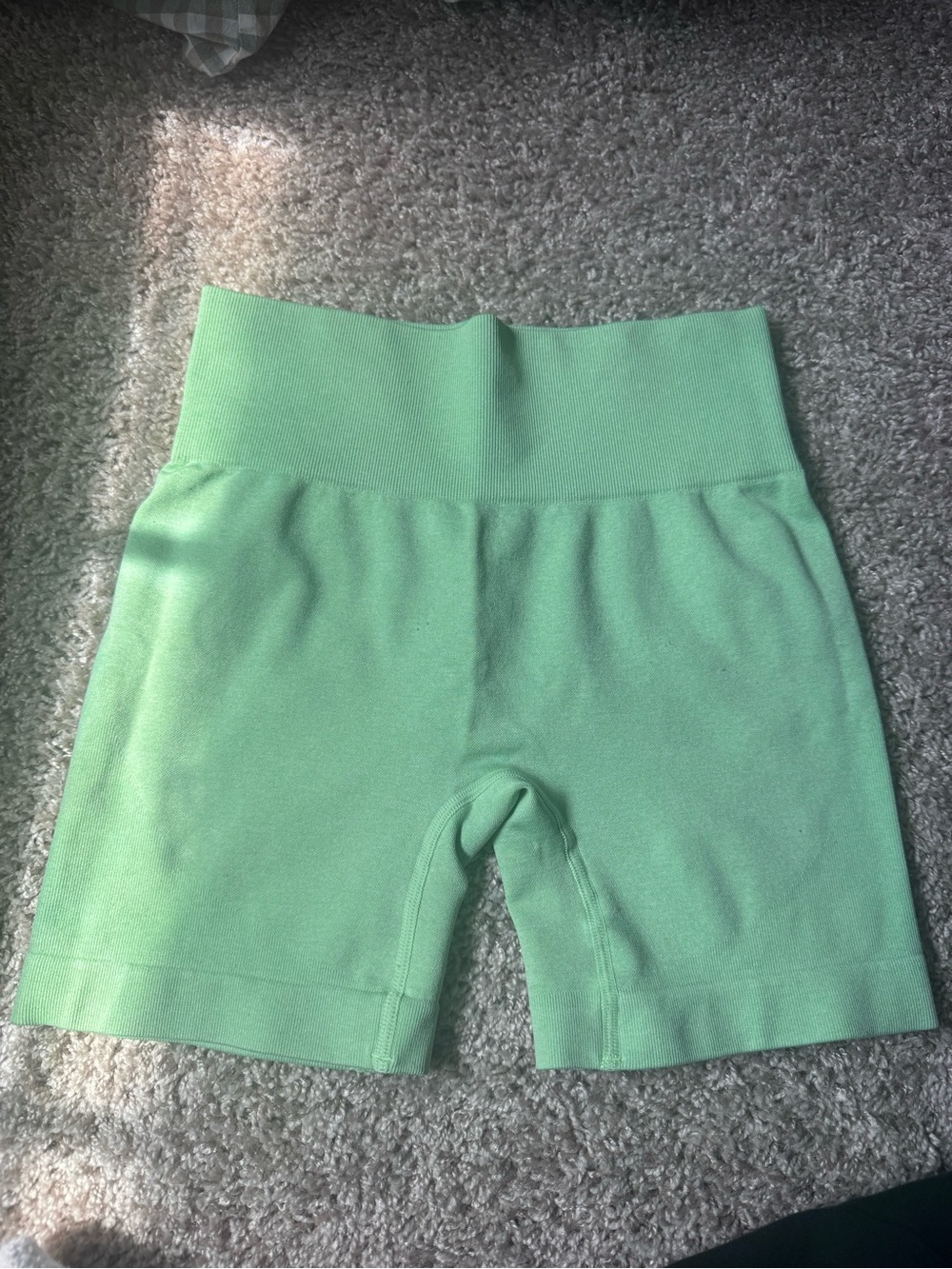 Women's High-Waist Seamless Bike Shorts - Green
